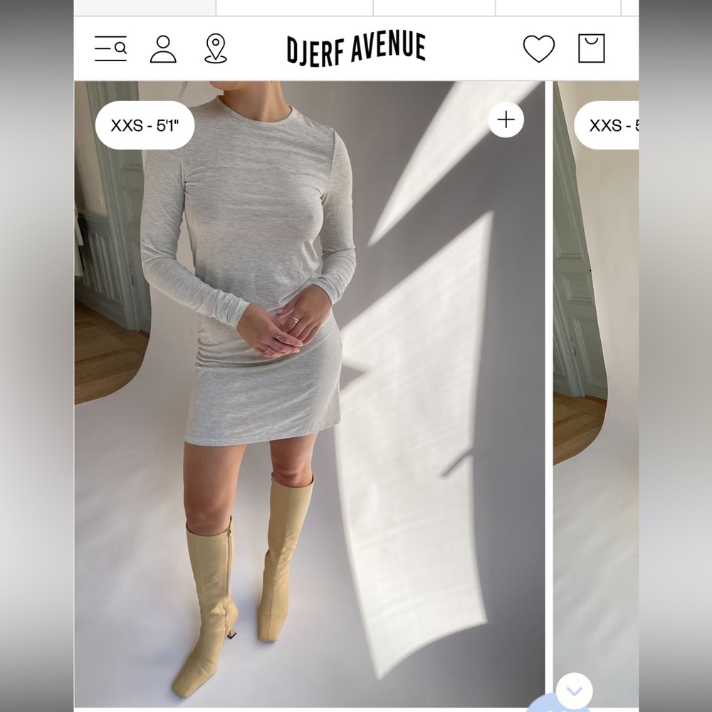 Djerf Avenue Daily Long Sleeve Dress Grey Melange